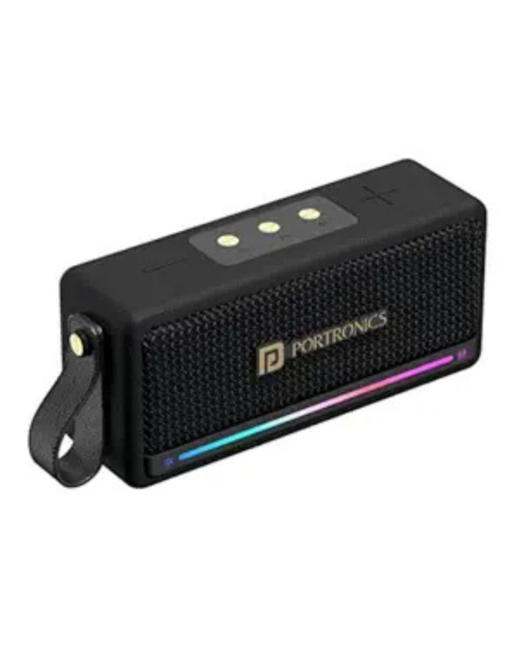 Portronics Harmony Mini 25W HD Premium Portable Bluetooth Speaker with Subwoofer, EQ Adjustment, 6 Hours Playtime, in-Built Mic,TWS Mode,RGB Lights, Bluetooth V5.3, Type C Fast Charging(Black)